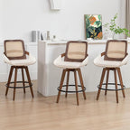 Set of 3 Mid Century Modern Counter Stools by KUNZENTLIVING