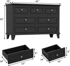 IDEALHOUSE 7 Drawer Dresser, Large Wooden Storage Chest of Drawers - Image 2
