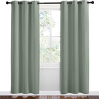 NICETOWN Sage Green Room Darkening Curtains - Image 2