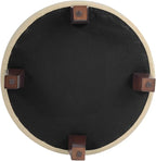 Homepop Home Decor | Upholstered Round Velvet Tufted Foot Rest Ottoman | Ottoman - Image 11