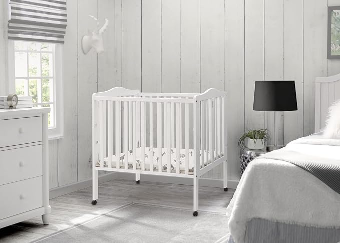 Delta Children Folding Portable Mini Baby Crib - Image 8