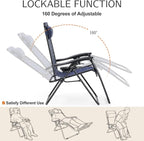 Sweetcrispy Zero Gravity Chairs Set of 2, Outdoor Folding Reclining Lounge Chair - Image 6