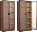 Display Cabinet with Glass Doors, Display Case Cabinet by Anxxsu