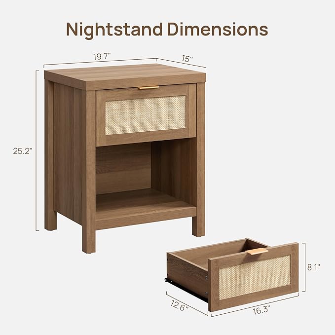 SICOTAS Rattan Nightstand - Image 2