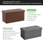 ENGPOW Storage Ottoman Bench, Fireproof Folding Bench - Image 9