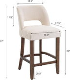 VKNOW Bar Stools Set of 6, Modern Counter Stools - Image 2