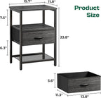 Huuger Nightstand Set of 2, Night Stand - Image 3
