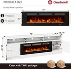 oneinmil 78" Fireplace TV Stand - Image 2