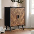 Iwell Storage Cabinet with 2 Shelves & Doors, Sideboard Buffet Cabinet with by IWELL