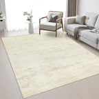 5x7 Area Rug Living Room: Modern Washable Indoor Soft Carpet Beige | by FXRHLP