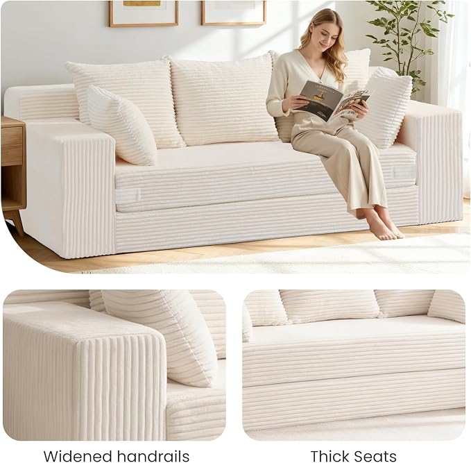 Boneless Couch 70 inch, 3 Seater Couch - Image 6