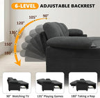 93" L Shaped Sleeper Sofa Bed, Pull Out Sectional Couch - Image 3