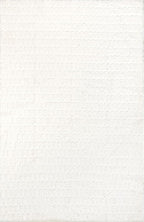 nuLOOM Nia White Geometric Washable Area Rug - Image 5