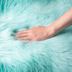 Ashler faux fur rug, Fluffy Shaggy Area Rug Ultra Soft 3 x 3 Feet Round Fur Rug - Image 5