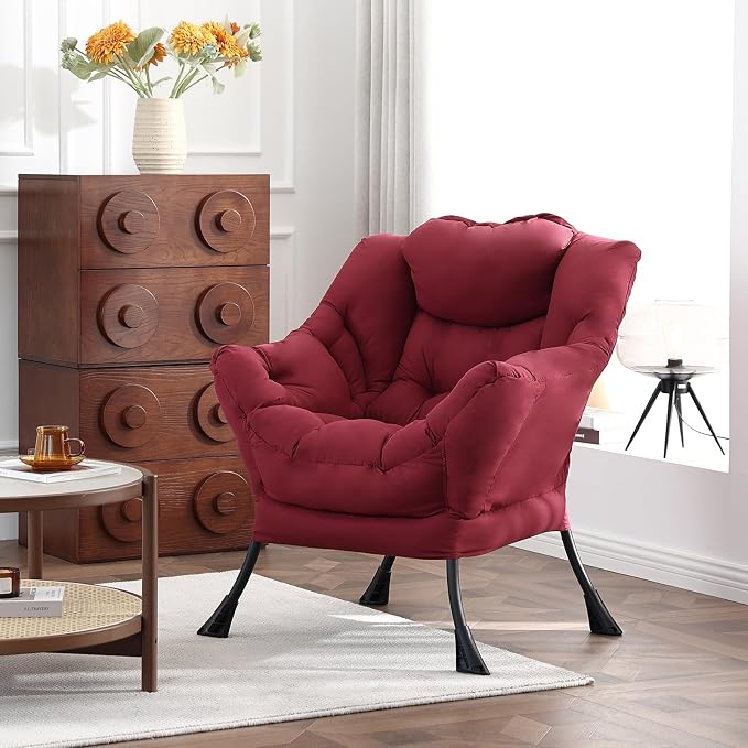 Welnow Lazy Chair for Living Room, Modern Reading Accent Chair - Image 5