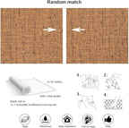 Brown Contact Paper Textured Beige Grasscloth Wallpaper Peel and Stick - Image 5
