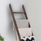 Blanket Ladder for Living Room and Bedroom, 5ft 8 inch, 6-Tier Wall Leaning - Image 6