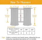 Light Blue Linen Curtains 72 inch Length - Image 8