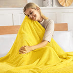 Exclusivo Mezcla Soft Waffle Fleece Bed Blanket Queen Size, Cozy Flannel - Image 3