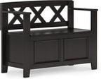 SIMPLIHOME Amherst Entryway Storage Bench by SimpliHome