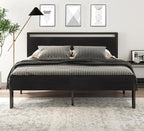 SHA CERLIN 14 Inch King Size Metal Platform Bed Frame - Image 3