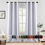 MIULEE Blackout Curtains for Bedroom 2 Panels 40x90 Inch Long Greyish White | by MIULEE