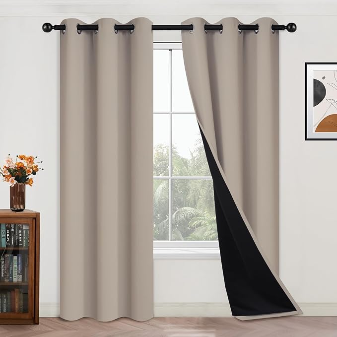 Yakamok Natural Blackout Curtains 84 Inches Long by Yakamok