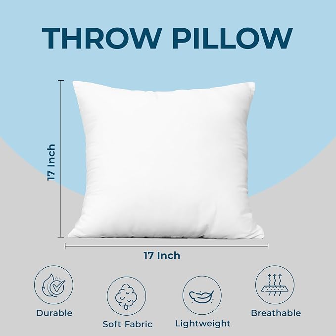 Utopia Bedding Throw Pillows, Decorative 17x17 Pillow Inserts - Image 4