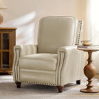 HULALA HOME Genuine Leather Manual Recliner Chair - Image 8