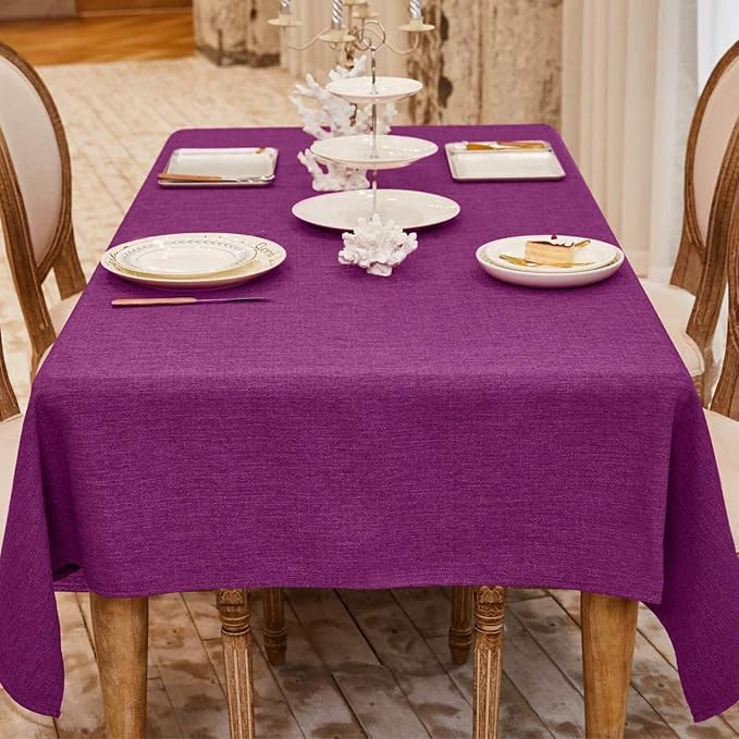 BALCONY & FALCON Square Tablecloth Washable Wrinkle Resistant and Water Proof by BALCONYFALCON