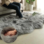 HUAHOO Premium Genuine Sheepskin Rug Grey Real Australia Sheepskin Natural - Image 2