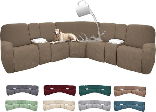 100% Waterproof Sectional Recliner Couch Covers by ROFASVCO