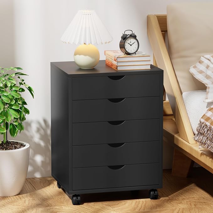5-Drawer Chest, Office Storage Dresser File Cabinet - Image 3