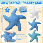 Fumete Starfish Pillow Beach Starfish Shaped Throw Pillows 20'' Stuffed Animal - Image 2