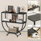 GILLAS 3 Tier Console Tables, Sofa Table Behind Couch Table, Industrial - Image 4