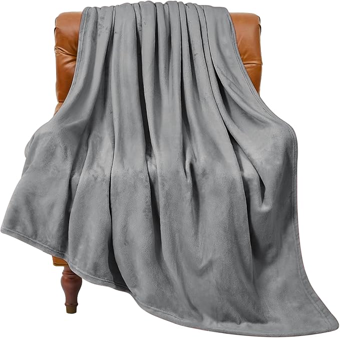 BEDELITE Fleece Blanket Soft Plush Twin Size Blanket Grey 60"x80" | Ultra Soft by BEDELITE