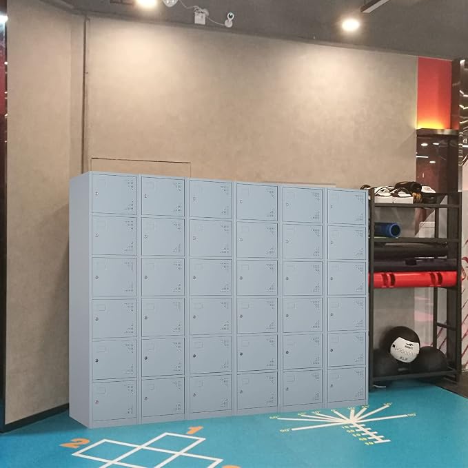 Metal Locker with 6 Doors, Lockable Locker Cabinet - Image 8