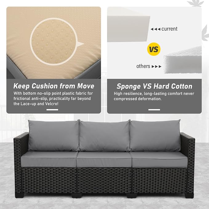 Rattan Star Patio Furniture Outdoor Couch Wicker Outdoor Furniture Patio Couch - Image 5