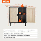 VEVOR Rattan Cabinet, Buffet Cabinet - Image 3