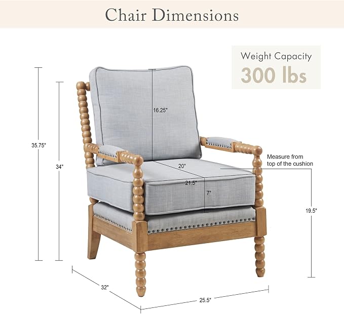 Madison Park Donohue Midcentury Modern Accent Chairs Padded Solid Wood Armrest - Image 2