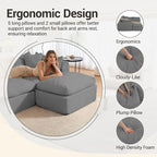 Modular Cloud Couch Sectional, Boneless Sofa - Image 6