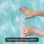HOMETITUTE Blue Marble Wallpaper Peel and Stick Ocean Style 118.1x17.7 Inches - Image 9
