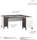 Bush Home 60-Inch L-Shaped Desk - Image 8