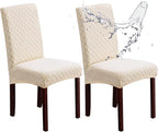 Genina Waterproof Chair Covers for Dining Room 2 Pack, Dining Chair Covers by Genina