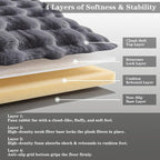 Gray Rabbit Plush Rug 8'x10', Fluffy Shaggy Area Rug - Image 3