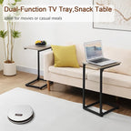 AMHANCIBLE C Shaped Side Table, End Tables Living Room Set of 2, Slide Under - Image 8