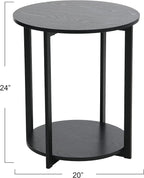 Household Essentials Jamestown Round Side End Table - Image 3