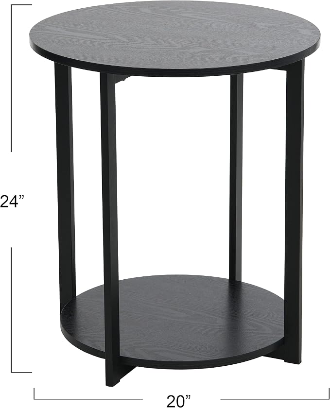 Household Essentials Jamestown Round Side End Table - Image 3