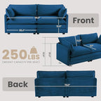 78'' Sectional Modular 2 Seat Cloud Loveseat, Oversized Love Seat 2 Seat Sofa - Image 2