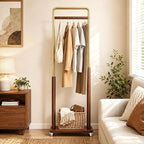 Taitiy Clothes Rack Solid Wood Coat Rack, Metal and Solid Wood Combination by Taitiy